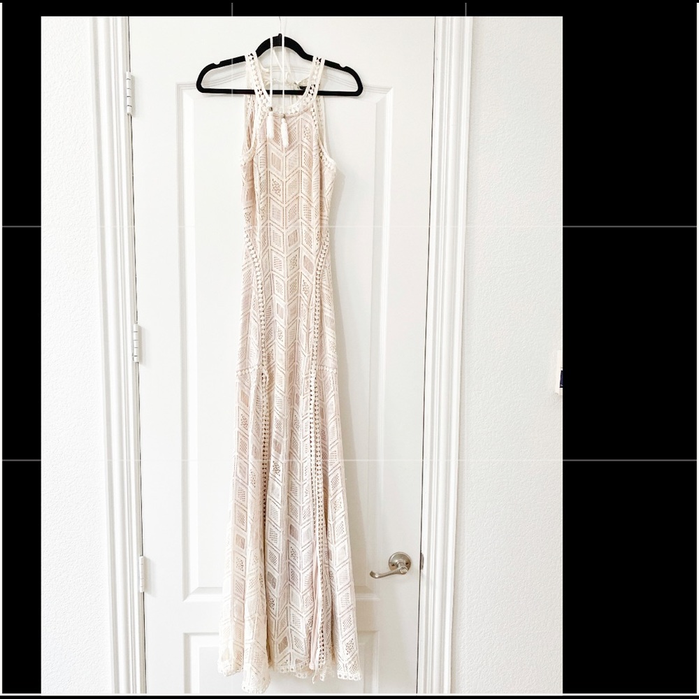 Maxi Halter Dress with Slit - Picture 2 of 2